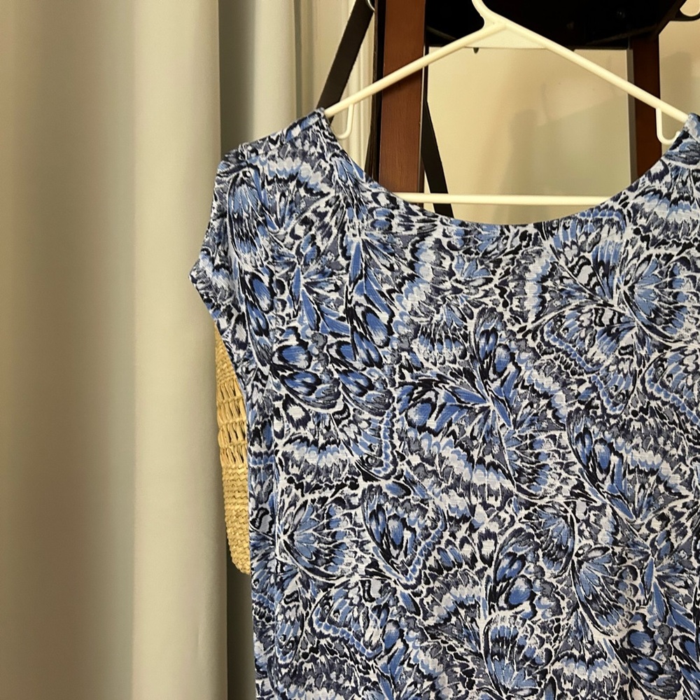 Blue and White Patterned maxi dress j.jill